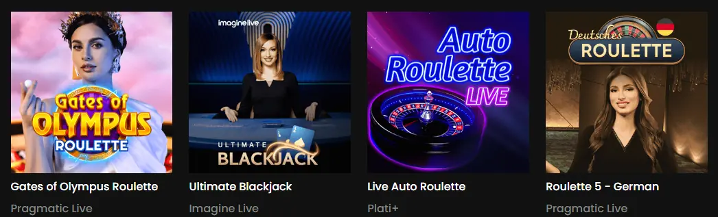 Live casino-bord med rigtig dealer hos Wild Tokyo Casino